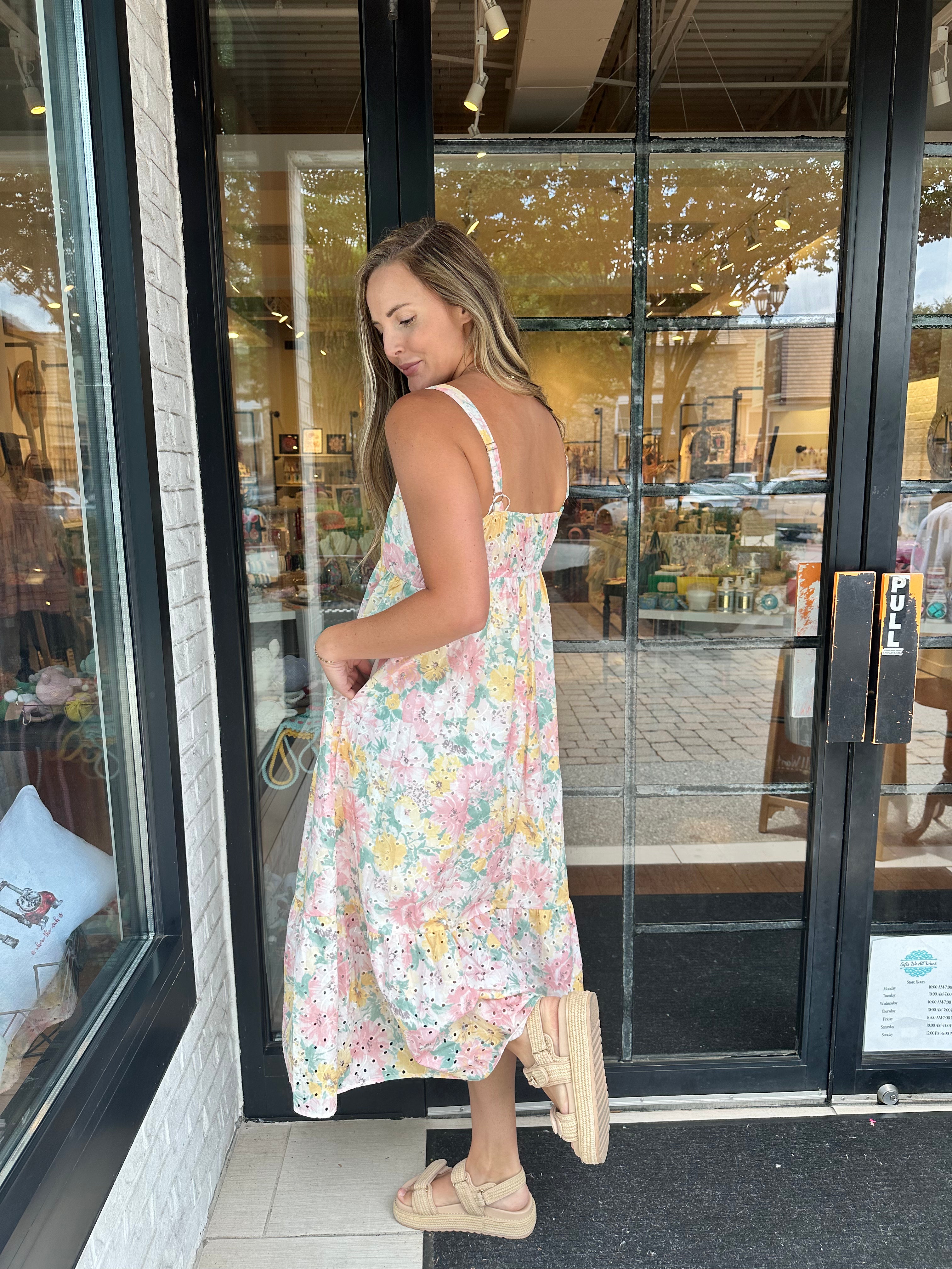 Pastel Floral Maxi Dress