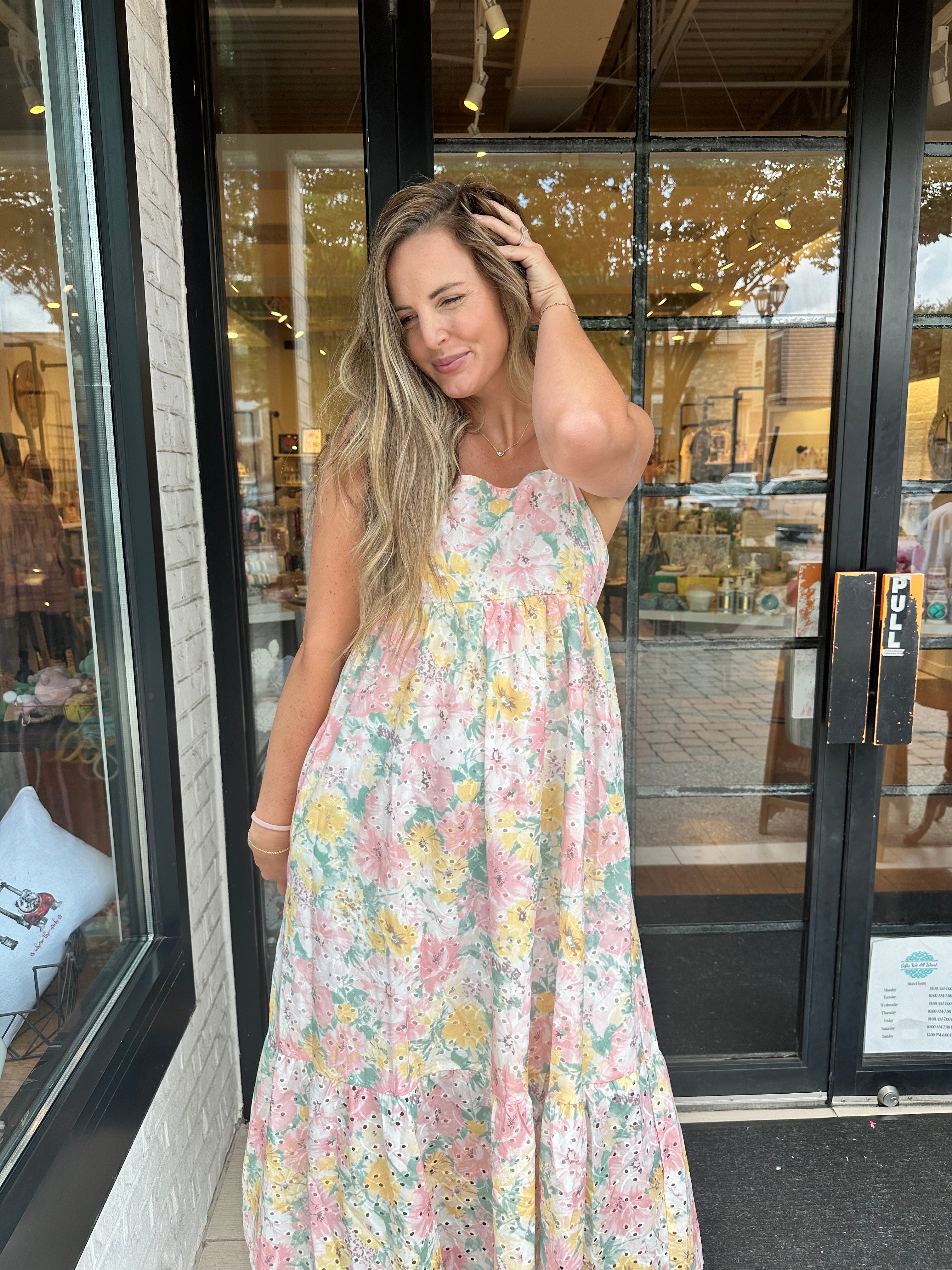 Pastel Floral Maxi Dress